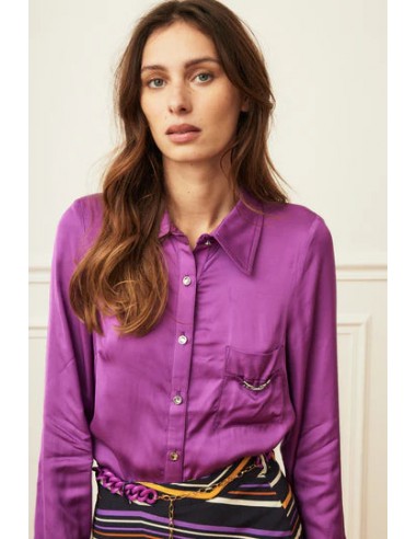 Chemise Charnue Violette pas cher chine