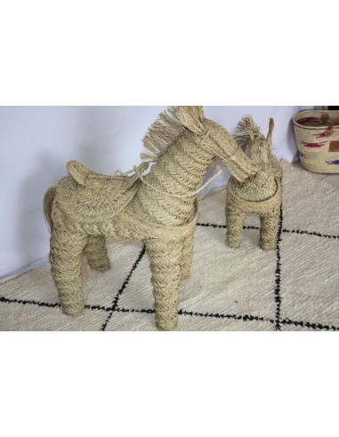 CHEVAL Décoration Tressé Main en Palmier Doum - Artisanal paille rotin osier - 3 TAILLES au choix - ouvre sa boutique